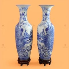 Lộc Bình 1M4 Men Lam Công Đào